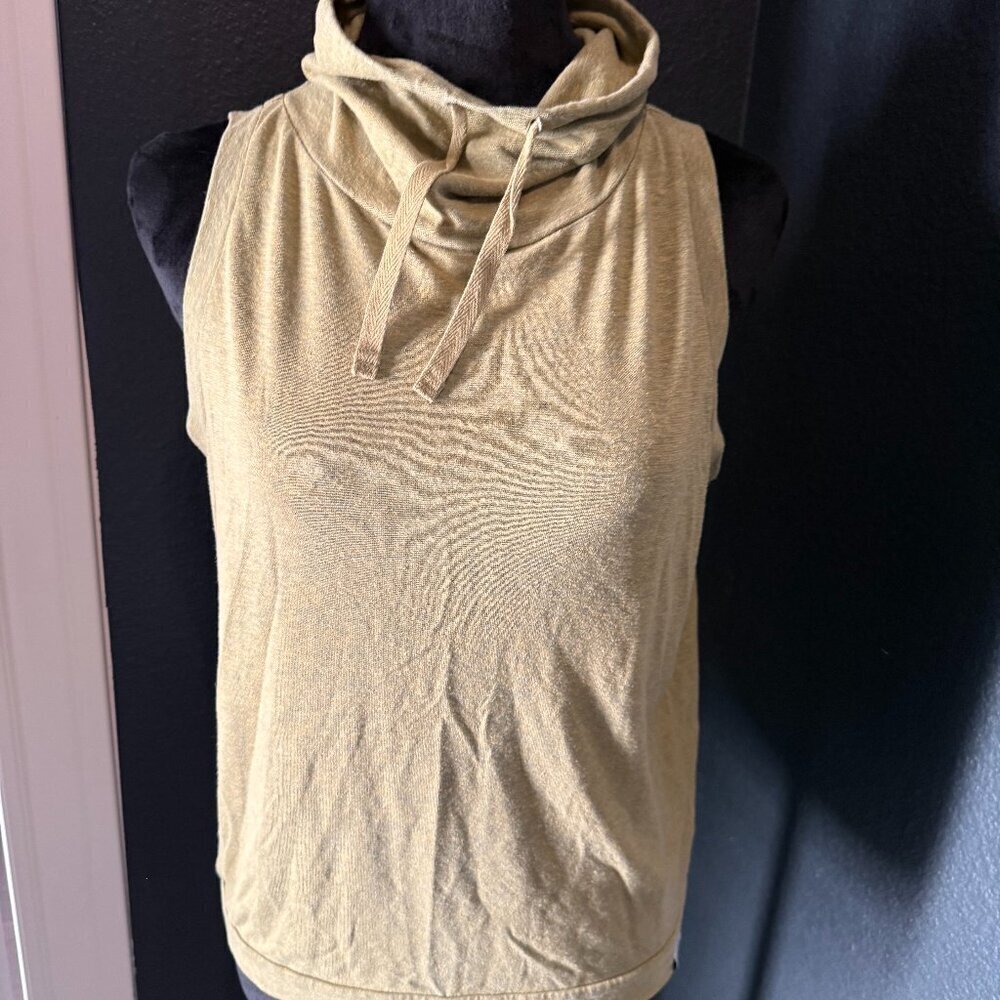 Prana Women Tank Green Cowl Neck Sleeveless Size XS